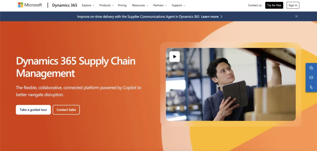 Microsoft Dynamics 360 Supply Chain Management